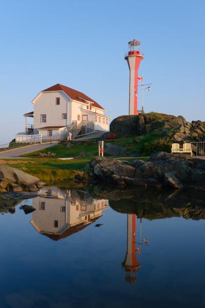 Cape Forchu Lighthouse At Sunset