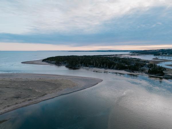 An Aerial April Sunset in Lawrencetown