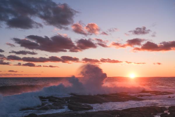Sunset Waves at Peggy's Cove